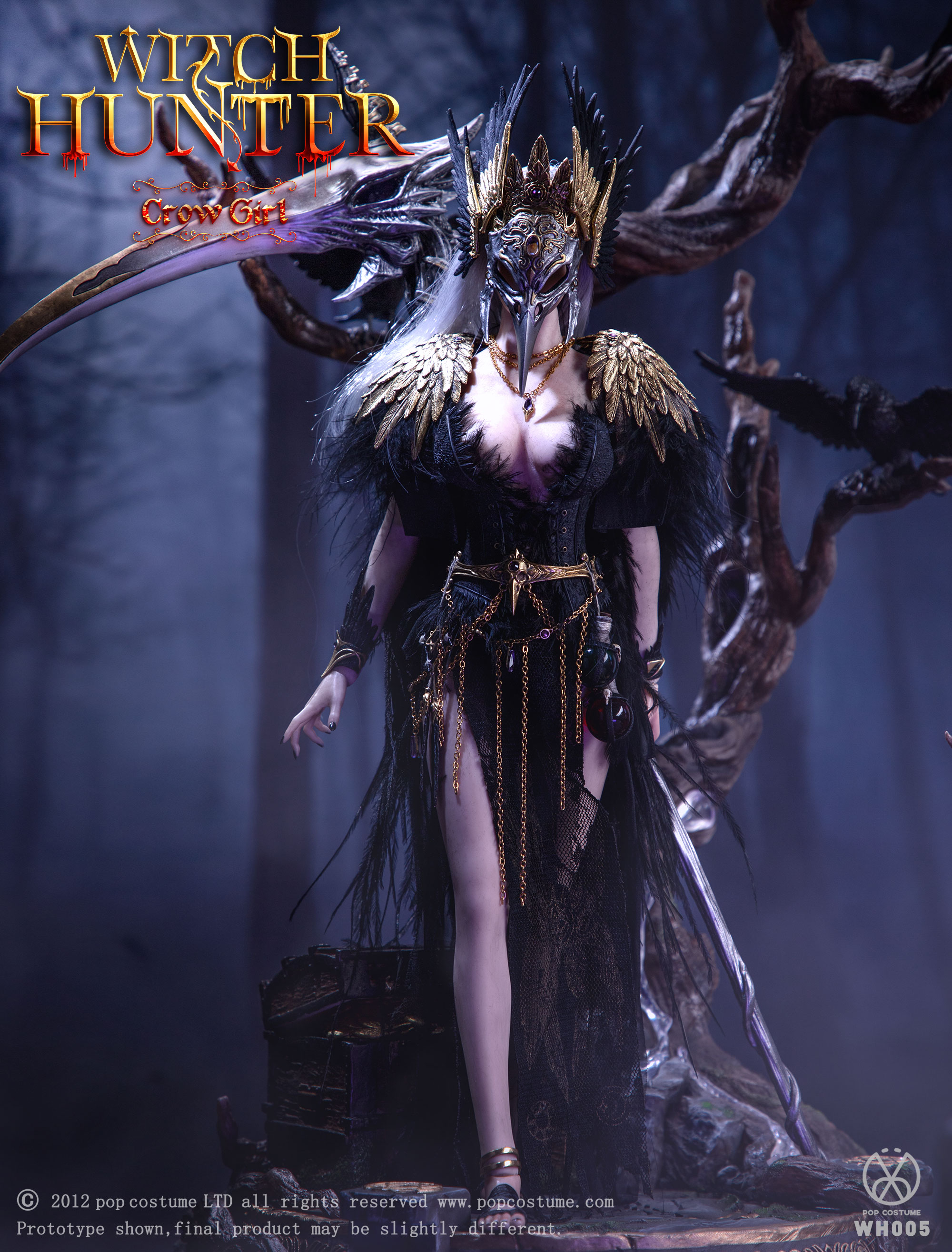 POP COSTUME 1/6 WH005 Witch H unter Series-The Crow Girl,1/6